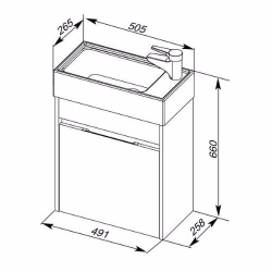 Раковина для тумбы Sanovit Top Counter 50 7045-KL