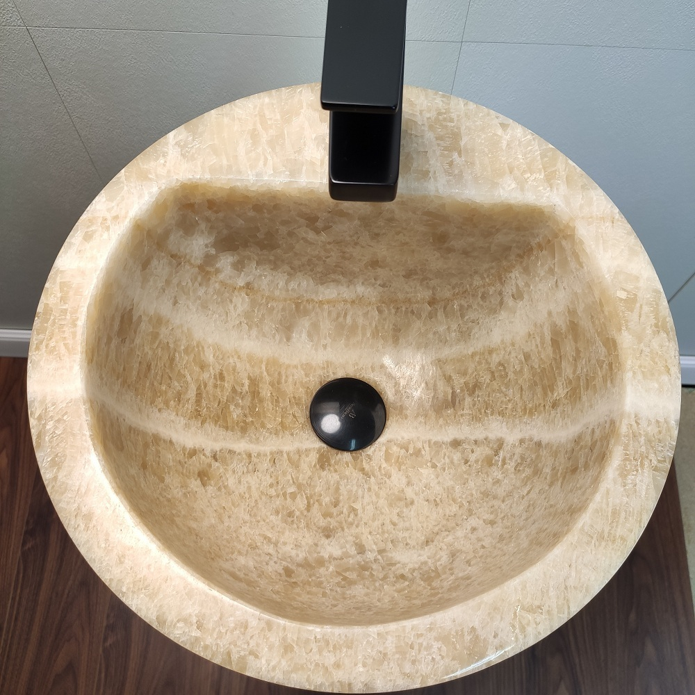 Раковина напольная из оникса Sunset ON-01344 (40*40*90 см)