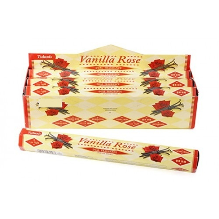 Tulasi Rose Vanilla шестигранник Благовоние Роза Ваниль
