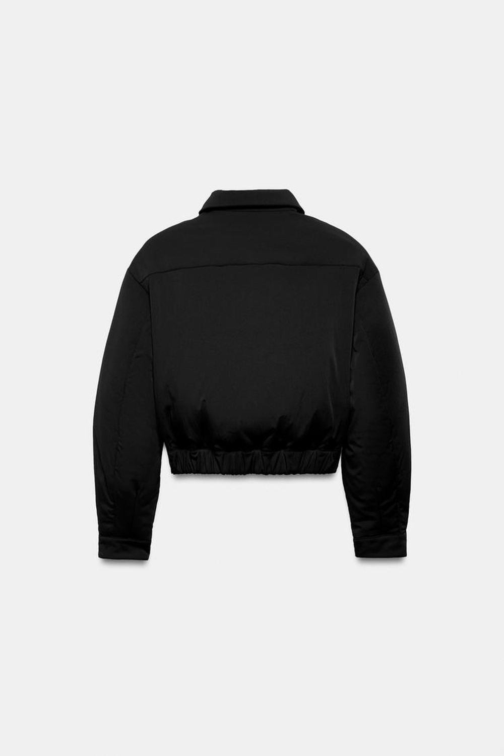 ZARA КОРОТКАЯ СТЕГАНАЯ КУРТКА, ЧЕРНЫЙ