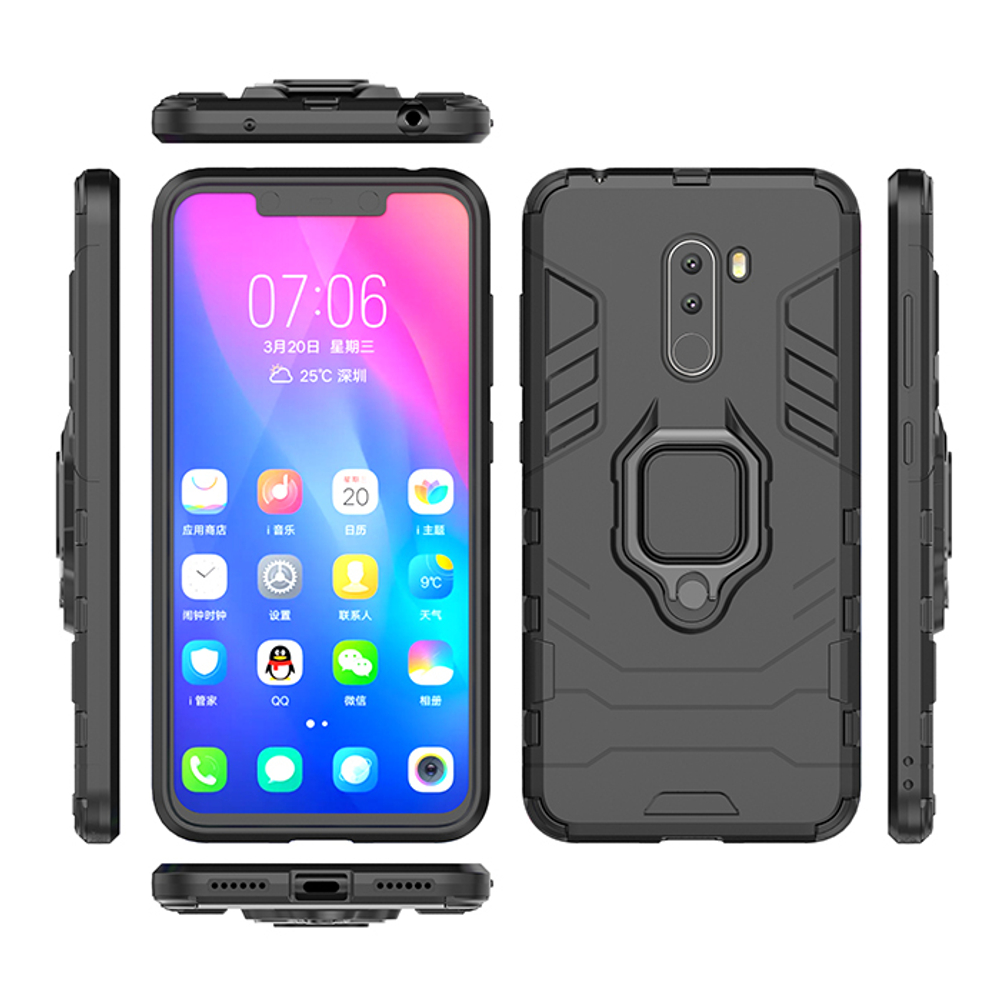 Противоударный чехол с кольцом Panther Case для Xiaomi POCO F1