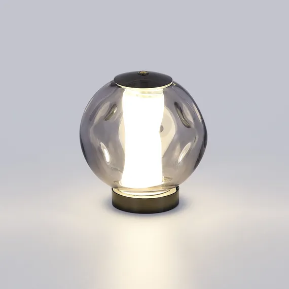 SL6520.404.01 Прикроватная лампа ST-Luce черный жемчуг/прозрачно-дымчатый LED 1*5W 4000K HELMI