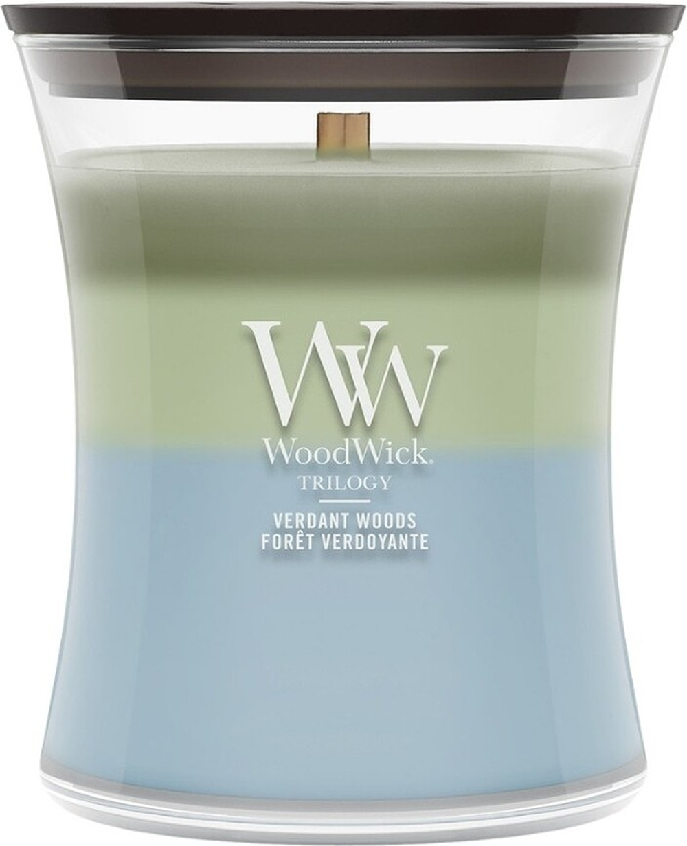 Свеча ароматическая WoodWick Trilogy Verdant Woods