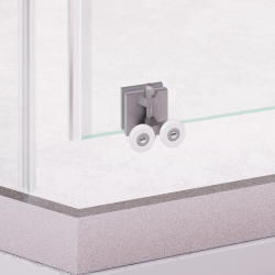 Душевой уголок стекло 6 мм, пятиугольный, форма трапеция, раздвижная дверь, RGW PA-86S (Прозрачное, 900x1000)