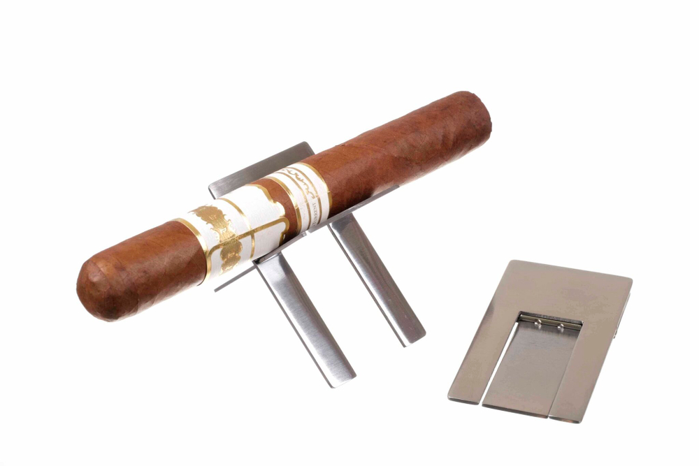 Подставка для сигары, складная, металл, Хром 4527