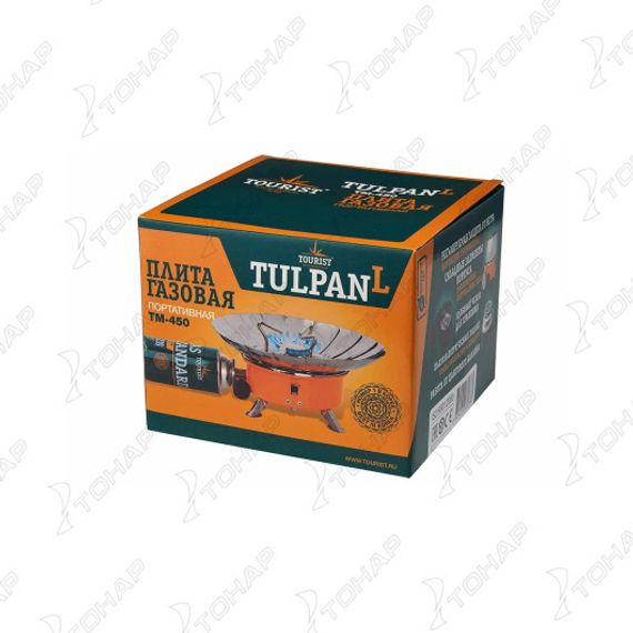 Плита газовая мини в сумке с ветрозащитой TULPAN-L (TM-450) TOURIST