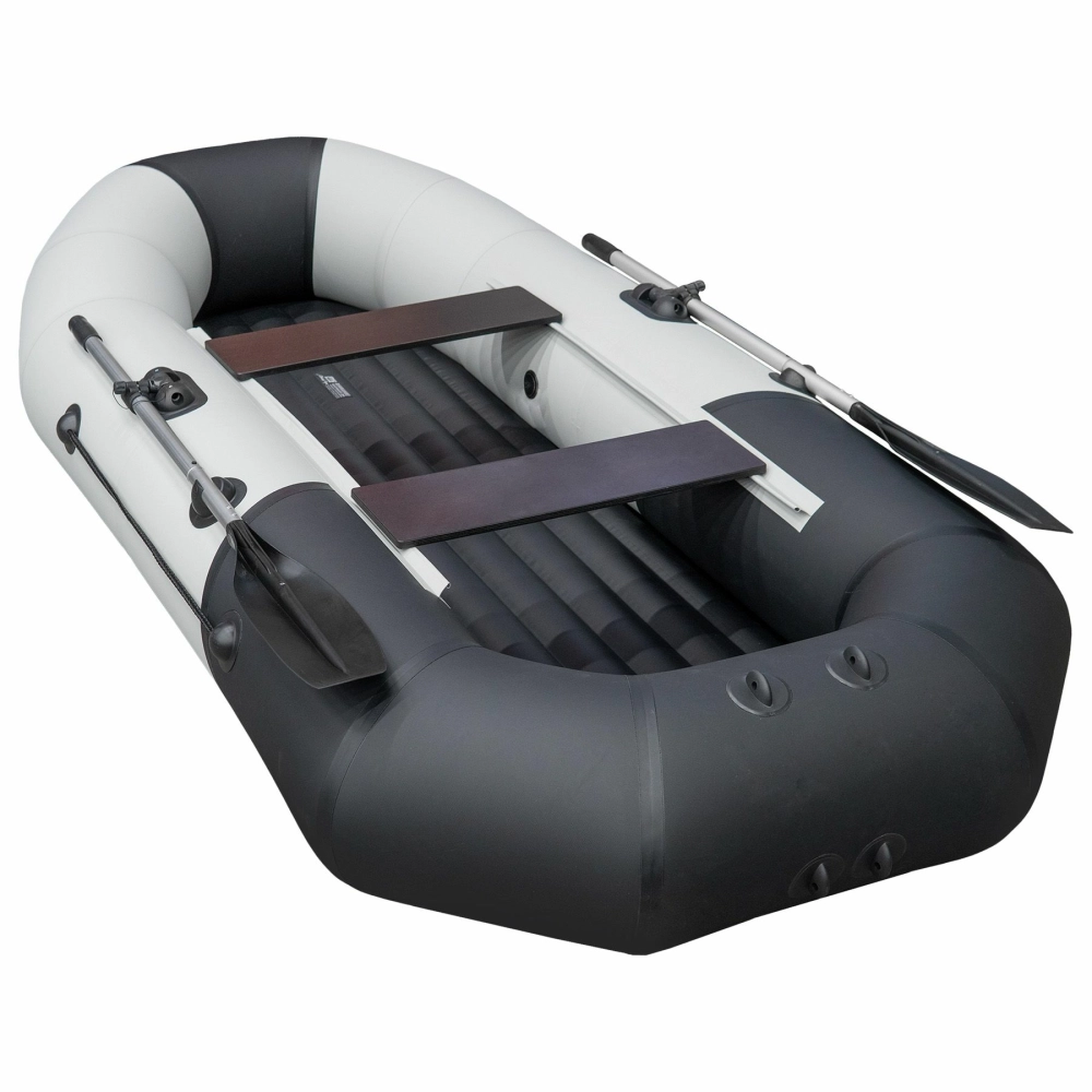 Лодка Таймень NX 270 НД, 2700*1300*360 мм., цвет серый - черный