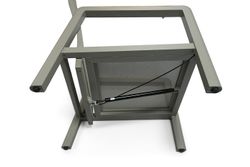 "Бари" кресло, каркас алюминий, цвет светло-серый