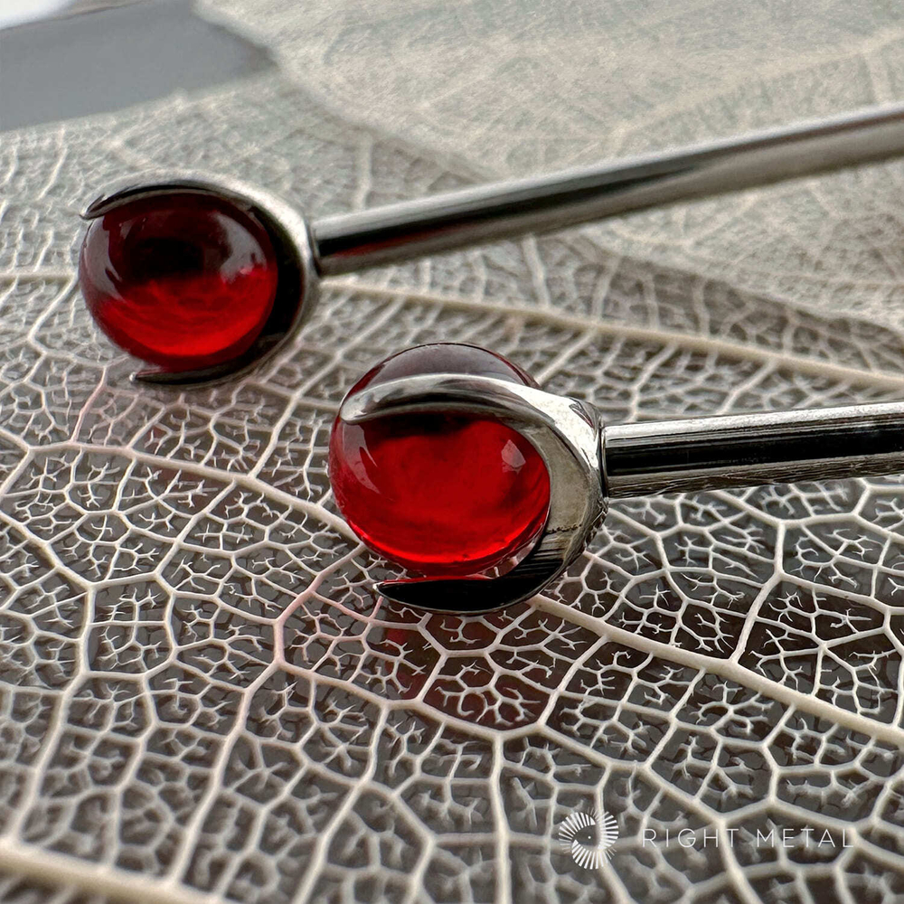 Ball 3-Prongs 3мм/4мм Garnet