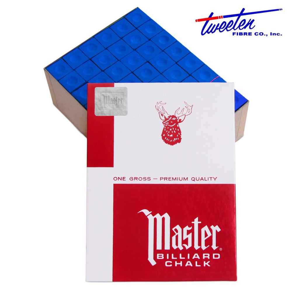 Мел бильярдный "Master" Sky Blue 144шт.