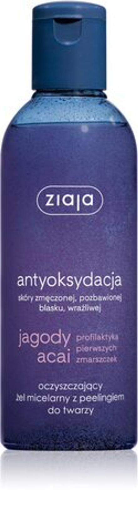 Ziaja Jagody Acai - очищающий мицеллярный гель со скрабом для лица /   200  ml  / GTIN 5901887038306