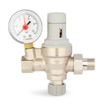 Клапан VARMEGA подпиточный 1/2", мембранный, с манометром, VM23001