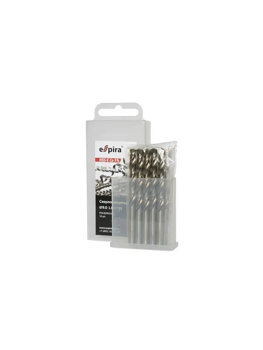 Сверло по металлу HSS Co5 10 шт; 4.2х43х75 мм Espira