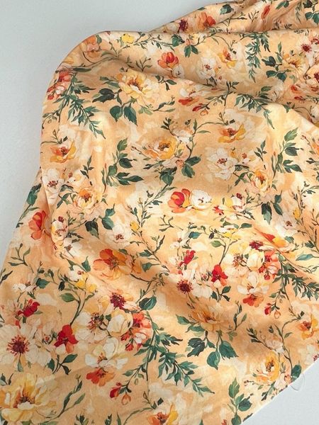 ВОЗДУШНЫЕ РОЗЫ НА ПЕРСИКОВОМ - 100% хлопок 5