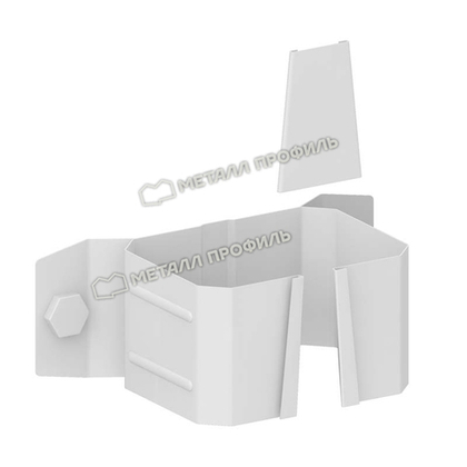 Держатель трубы 76*102 (на дерево) (ПЛ-02-9010-0,5) белый
