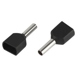 Наконечник-гильза ЭРА NO-225-101 (двойной) НШвИ 1,5-8 с изолированным фланцем (упаковка 50 шт.)