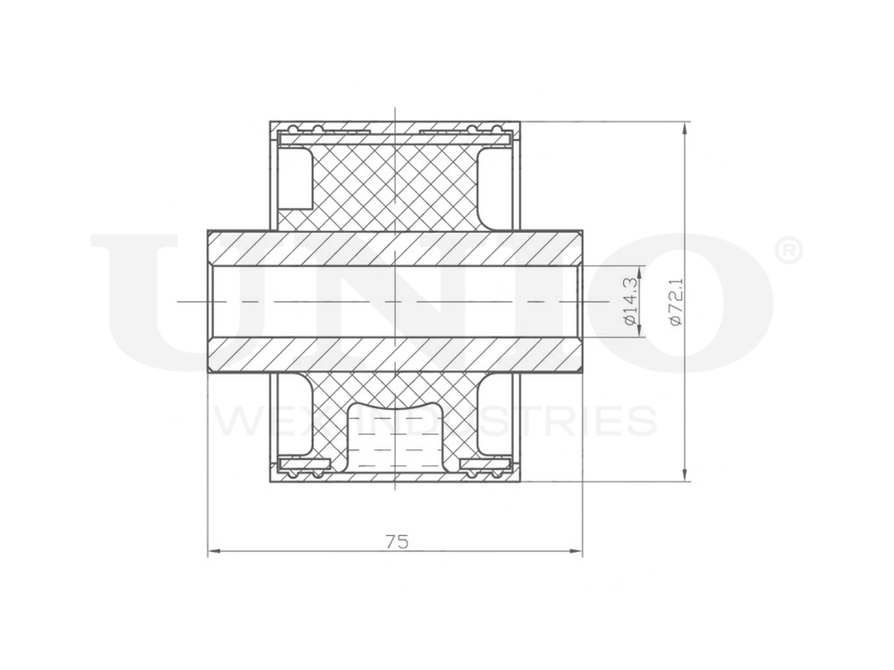 Сайлентблок задний переднего нижнего рычага UNIO RMP-20591