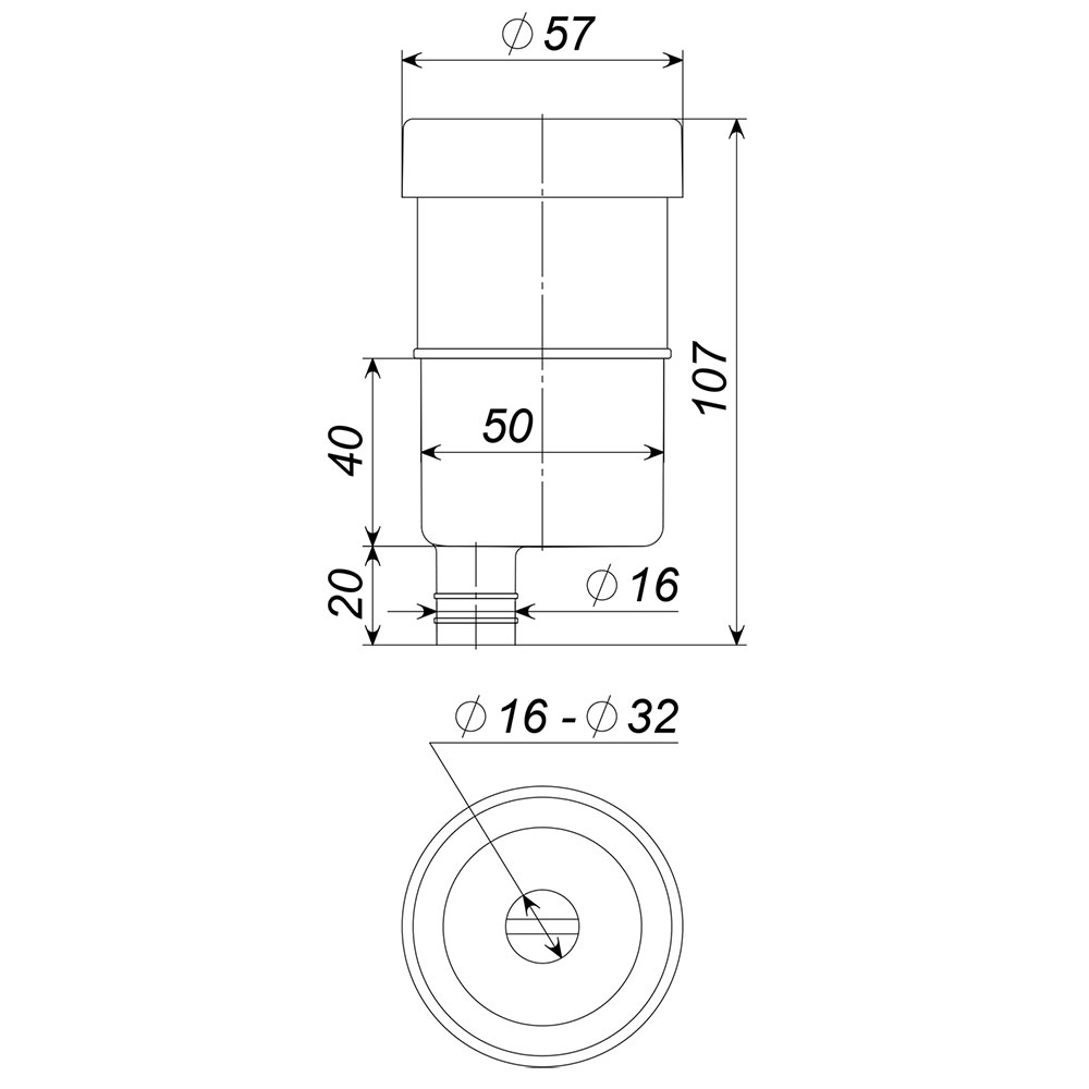 Сифон для кондиционера в канализацию ТП-35