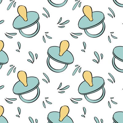 Милый детский паттерн для новорожденного. детские игрушки, соски.