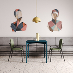 Стол обеденный saga, 75х75 см, сине-зеленый