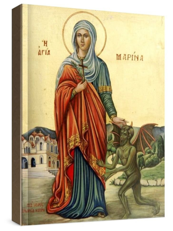Марина Антиохийская (рукописная икона)
