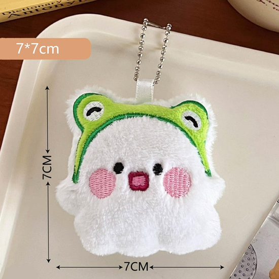 Мягкий брелок Tengyi Лягушка №9, белый