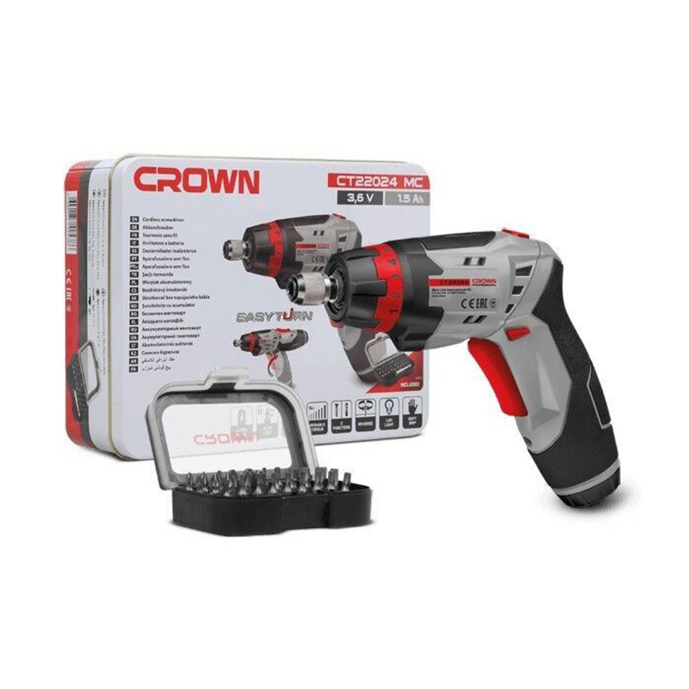 Аккумуляторный шуруповерт Crown CT22024 MC