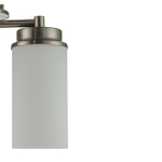 Настольный светильник 2х40Вт Е14, металл/стекло, хром/белый