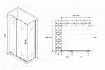 Душевой уголок ABBER Sonnenstrand AG04130S-S75 130x75 стекло прозрачное/профиль хром