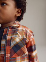 Рубашка на молнии для мальчика Next K83-320, Кирпичный, Синий