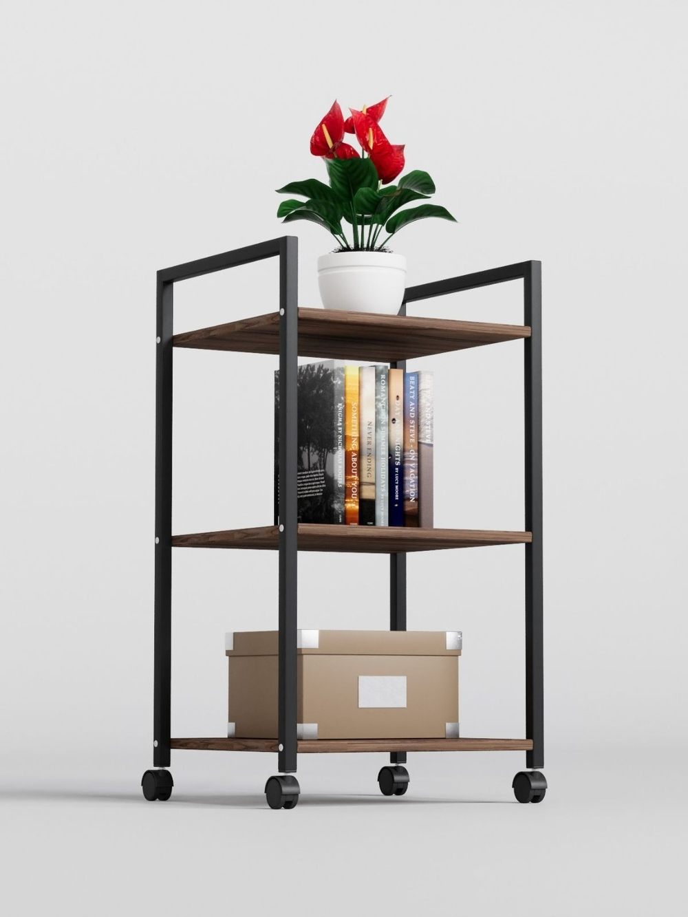 Полка стеллаж на колесиках Mobilis