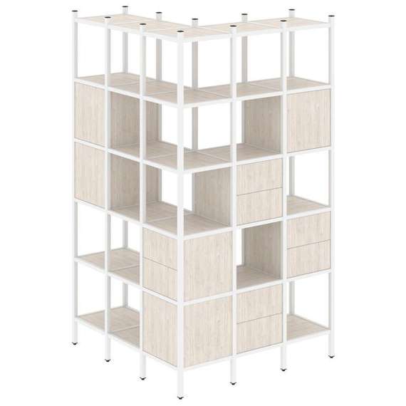 Лофт Угловой внешний стеллаж наборный VR.L-53  1278*1278*2280