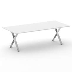 Cross Стол для переговоров CRF.PRG-2 Белый F/Нерж. Сталь 2400*1100*750