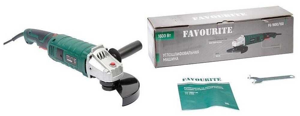 УШМ FAVOURITE FG 1600/150 1600Вт, ф150мм, 3000-11000об/мин (106201600)