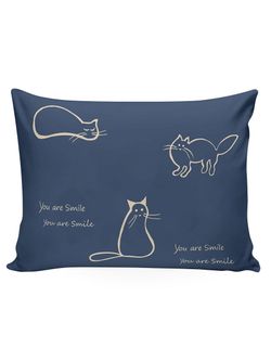 Постельное белье Сказка "Котики" 1,5-сп   наволочка 50х70 1шт Простынь на резинке 90х200 см  Пододеяльник 145х215 см