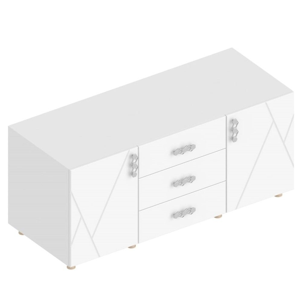 Тумба ТВ МС "Сандра"(Белый лофт)