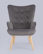Кресло Хью велюр серый