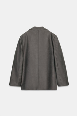 ZARA БЛЕЙЗЕР ОВЕРСАЙЗ С МНОГОПОЗИЦИОННОЙ ПУГОВИЦЕЙ, ПЫЛЬНЫЙ ХАКИ