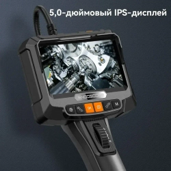 5 "IPS 8.5 мм 1080P IP67 Водонепроницаемая вращающаяся на 360 промышленная эндоскопическая камера для проверки канализации, сантехники (2м)
