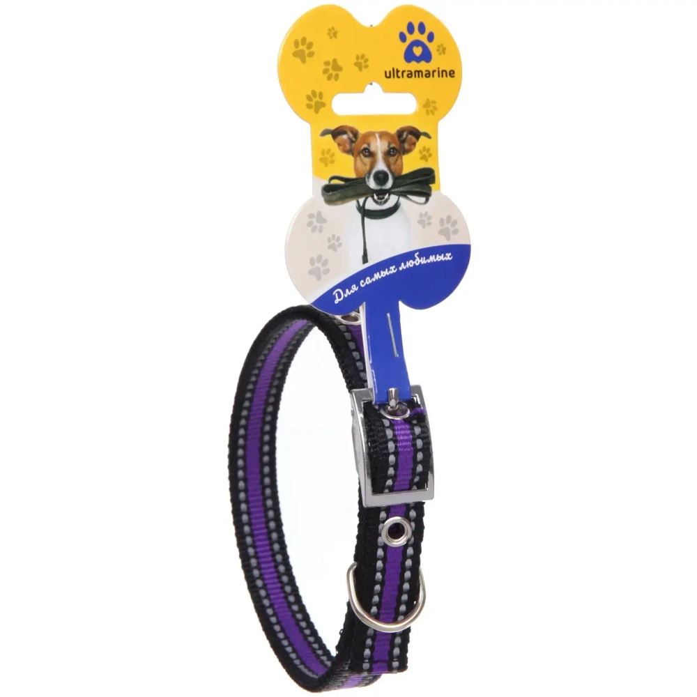 Ошейник для собак 1,5*43см «Дружок-Фиолетовое оригами» Ultramarine