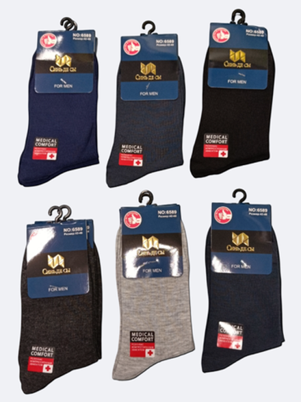 6589 Носки мужские резинка с компрессионным эффектом (42-48)