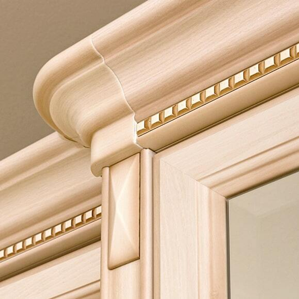 Шкаф 5-ти дв. для платья и белья с зеркалами Joconda крем