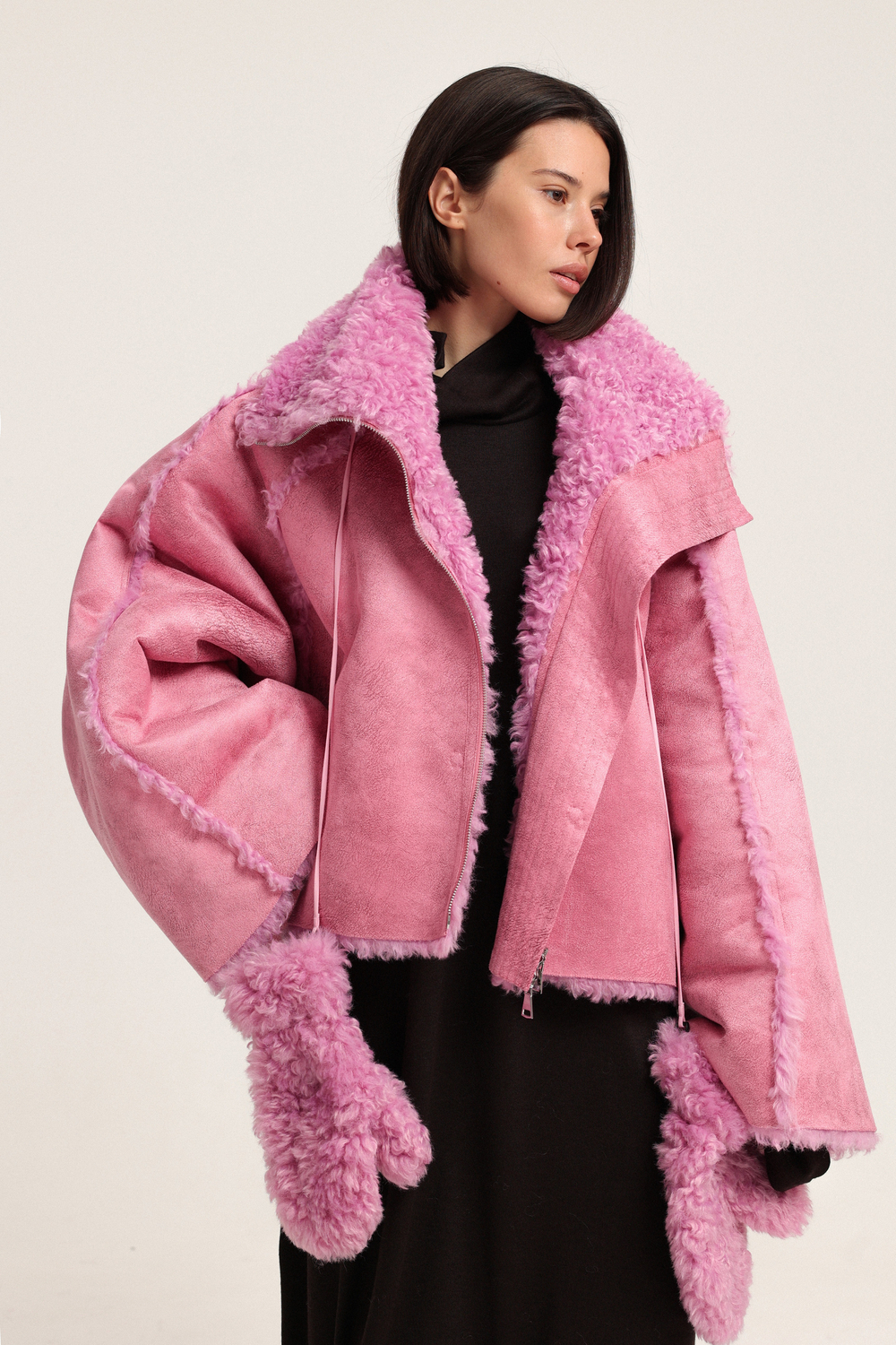 Бомбер двусторонний из экомеха