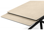Керамический стол Woodville Мэриан 120(180)х80 okara light yellow, черный