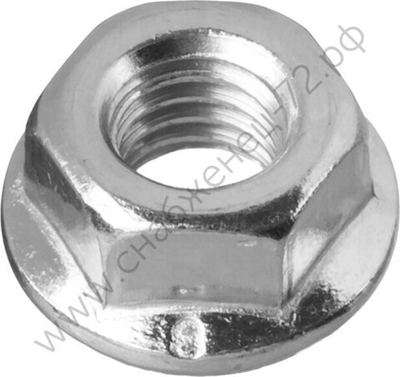 ЗУБР DIN 6923 кл. пр. 6, M6, гайка с фланцем, цинк, 5 кг (303630-06)