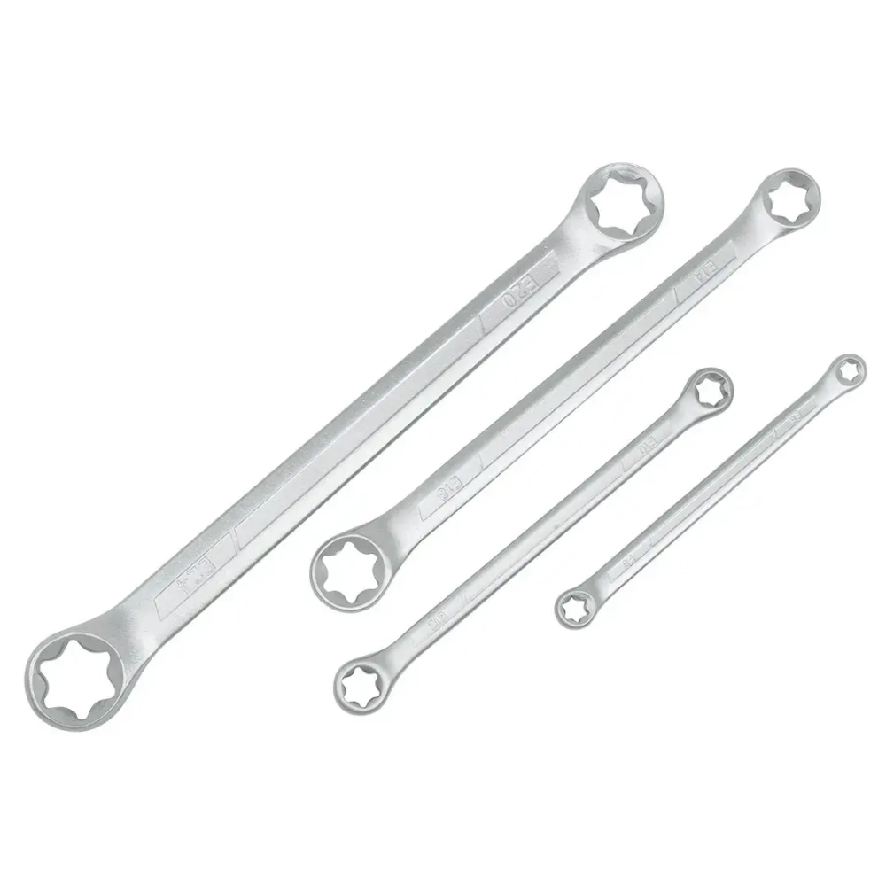 Ключи накидные Е-профиль, набор 4пр. DISEN DS-KTE605P