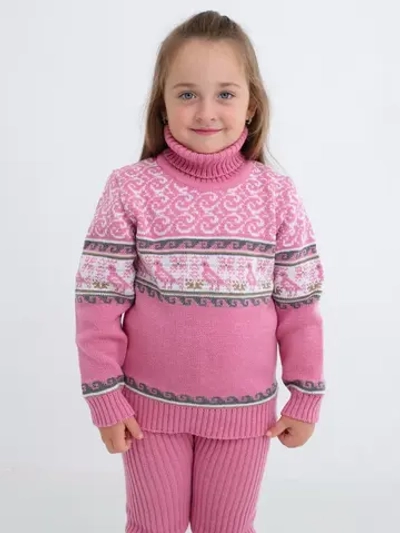 Свитер вязаный с горлом