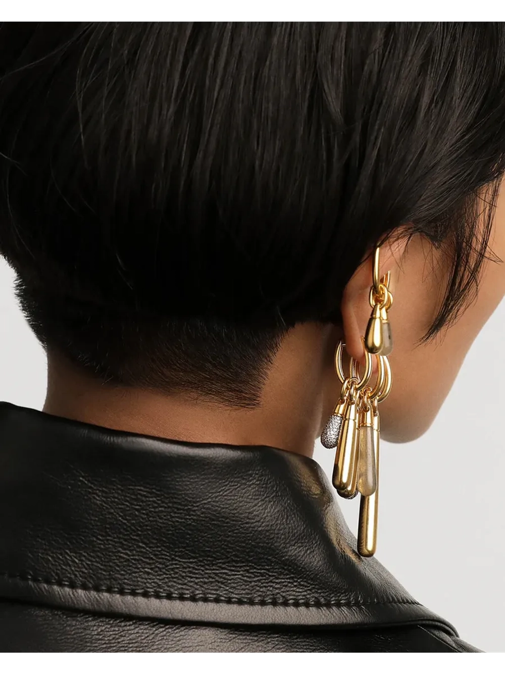 Одиночная серьга Jupiter Large серебро 925 пробы покрытое золотом