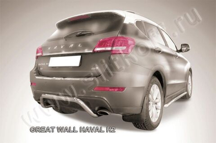 Защита заднего бампера (нержавейка) Haval H2 (2014-2023) d57 скоба