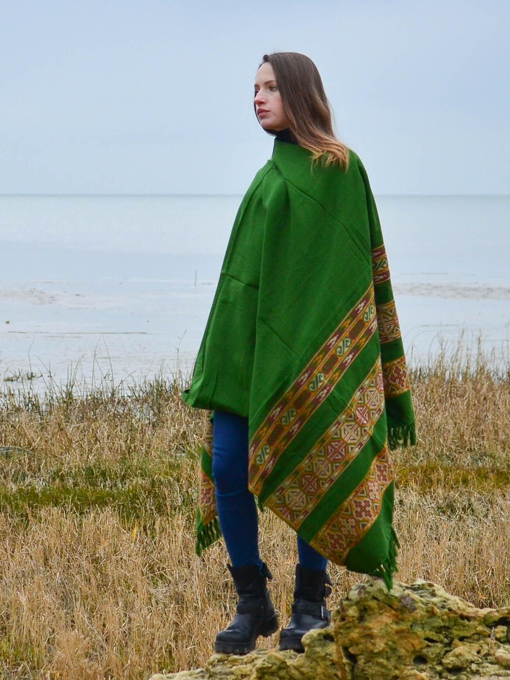 Шаль Куллу (зеленый)